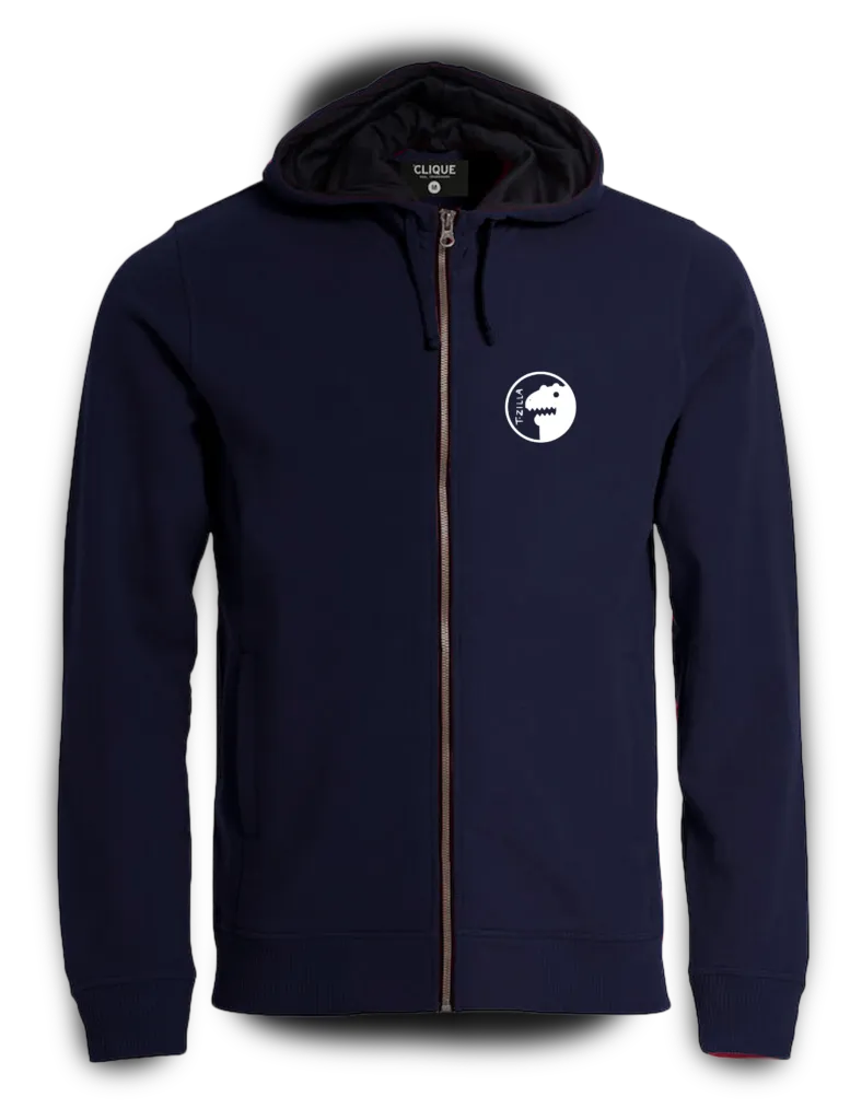 *orn M-HFZ / Streetwear Herren Hoodie Full Zip (Dunkelblau, S)